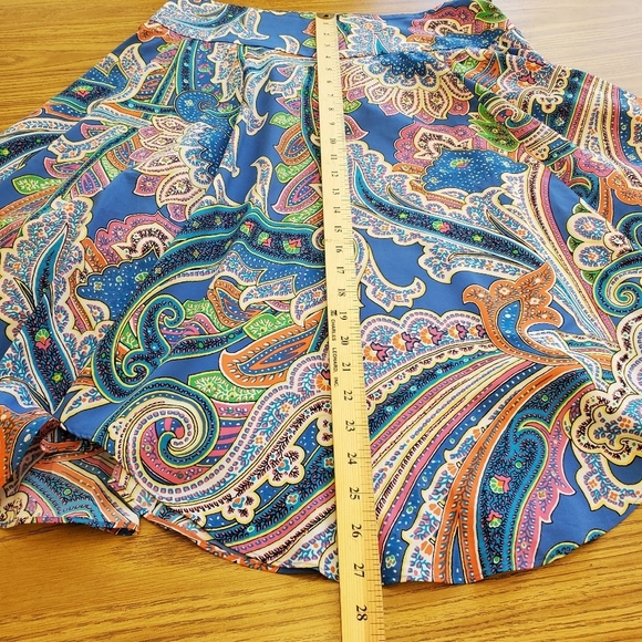 Lauren Ralph Lauren Womens Skirt Sz 10 Lined Floral Paisley Fairy Whimsical - Picture 7 of 8